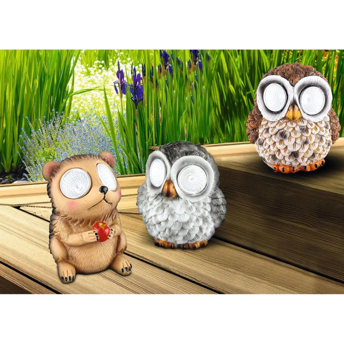Outlet Flector Garten LED-Solartiere 8 x 7 x 9 cm verschiedene Designs