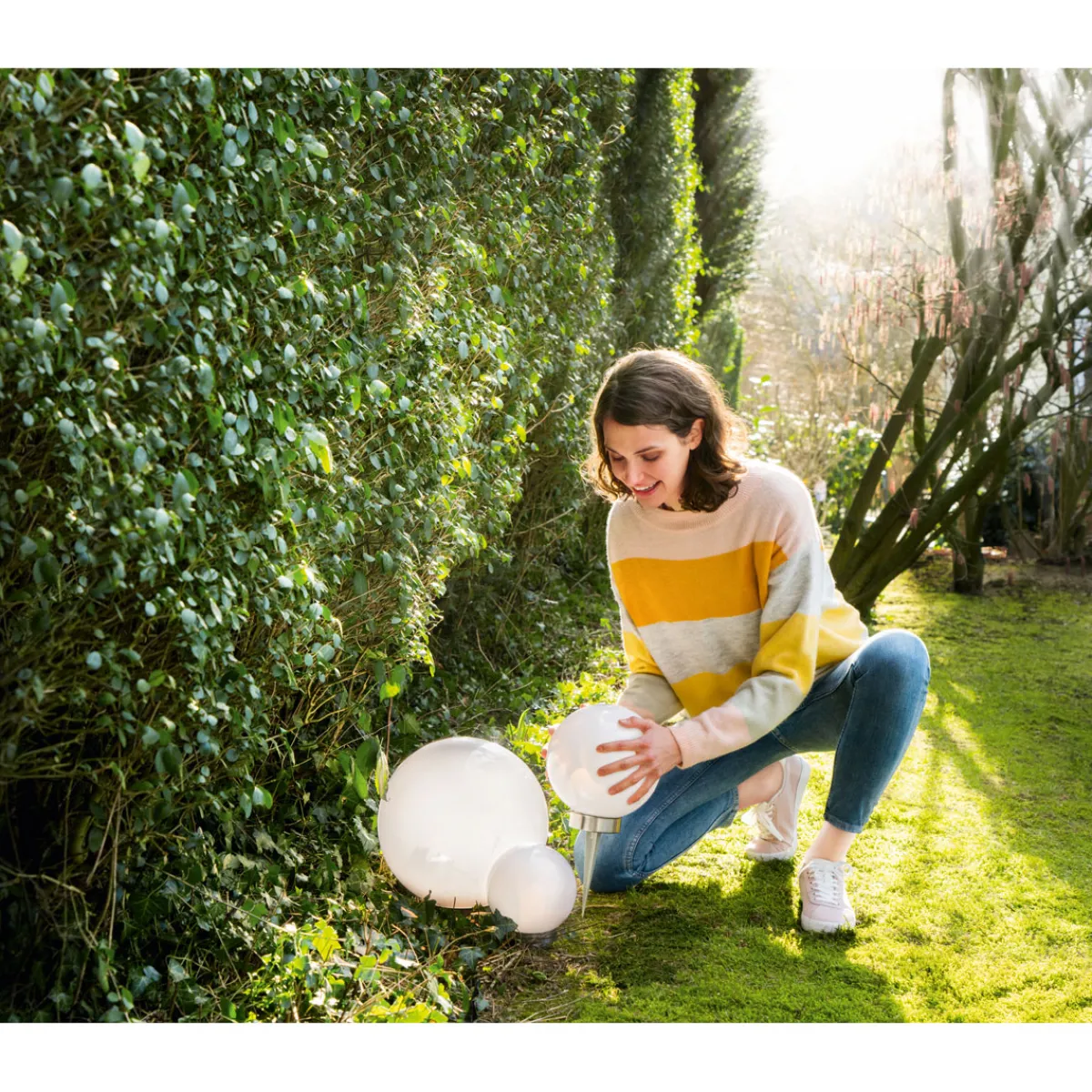 Sale Flector Garten Solar-Kugelleuchte weiß Durchmesser 15 cm