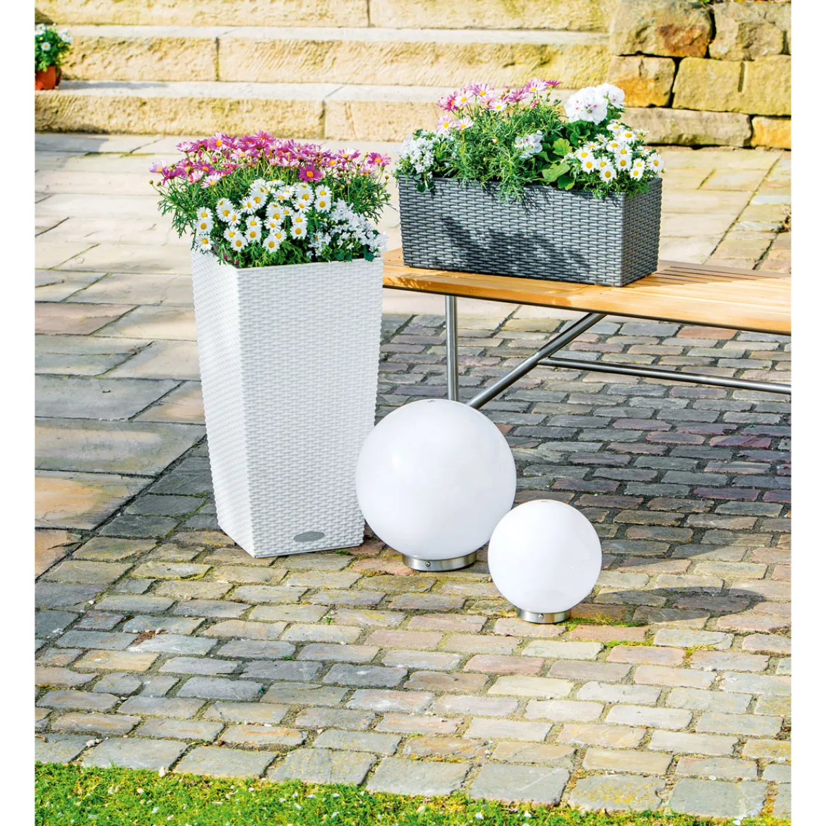 Sale Flector Garten Solar-Kugelleuchte weiß Durchmesser 15 cm
