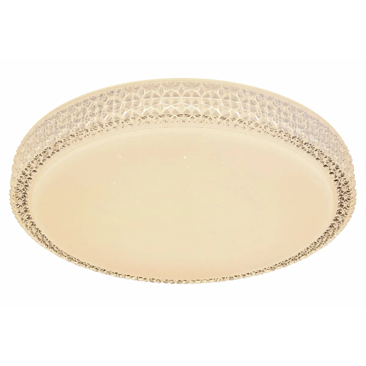 Flector LED-Deckenleuchte Clarice mit Kristallrand