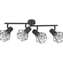 Discount Flector Spotserie Tabea 4-flg schwarz 60,5 x 18 x 17,5 cm