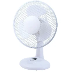 Flector Technik Tischventilator Jupiter Durchmesser 23 cm weiß