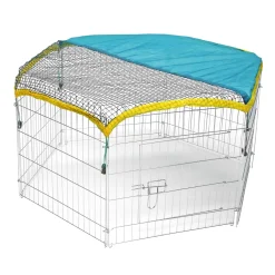 Best Kerbl Freigehege mit Abdecknetz 6-eck