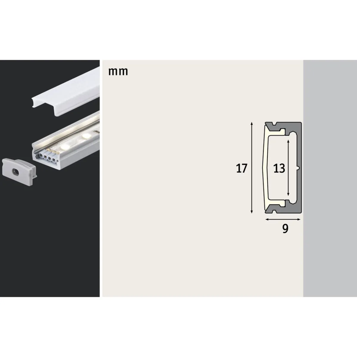 Online Paulmann Function Base Profil mit Diffusor 200 cmAlu eloxiert/Satin Alu/Kunststoff