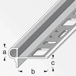 Hot Fundamo Treppenkantenprofil Florentiner 10 mm 1 m titan