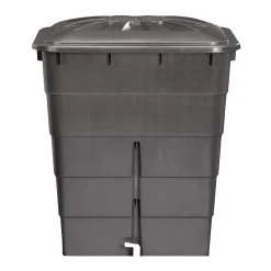 New Garantia Regentonne eckig 300 L graphite grey inkl Deckel und Hahn