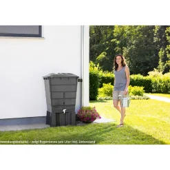 New Garantia Regentonnen-Unterstand eckig 300 L graphite grey