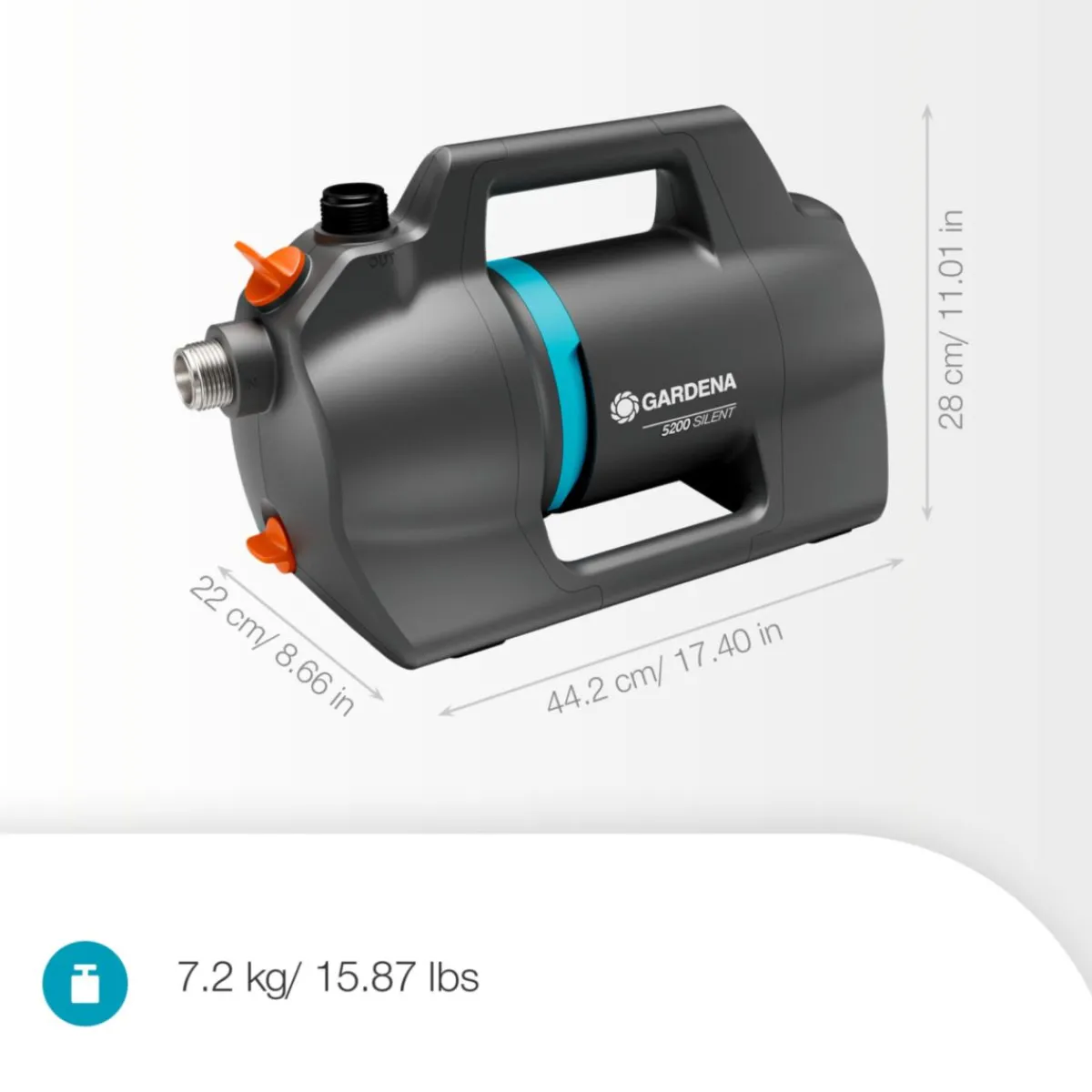 New Gardena Gartenpumpe 5200 Silent