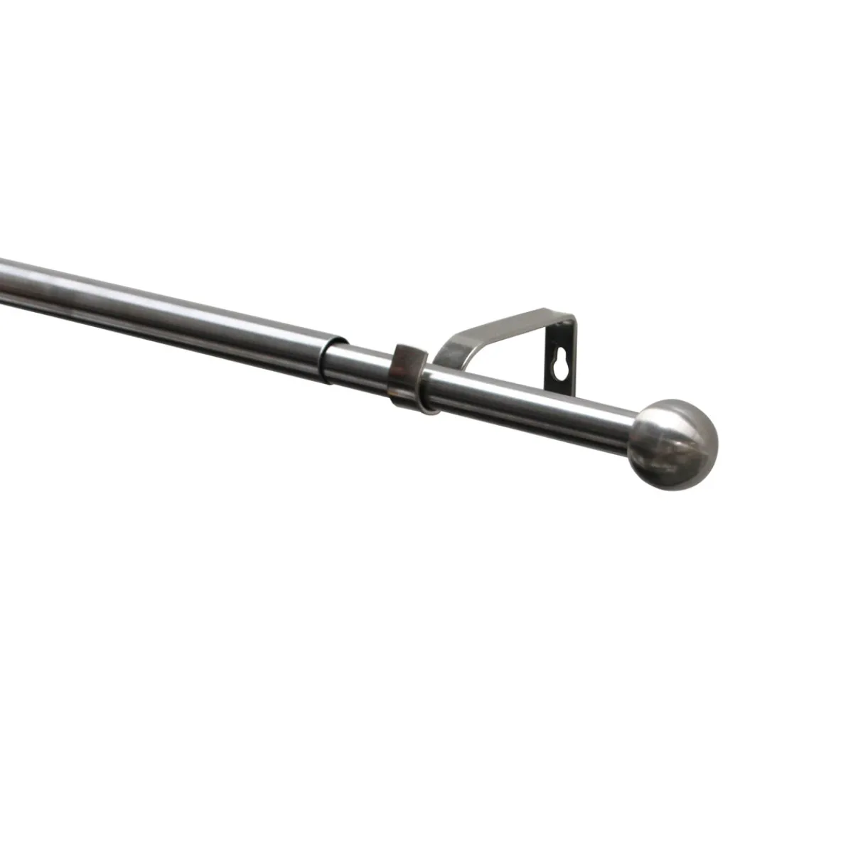 Outlet Gardinenstangen Set ausziehbar Durchmesser 16/19 mm 120-210 cm Edelstahl-Optik