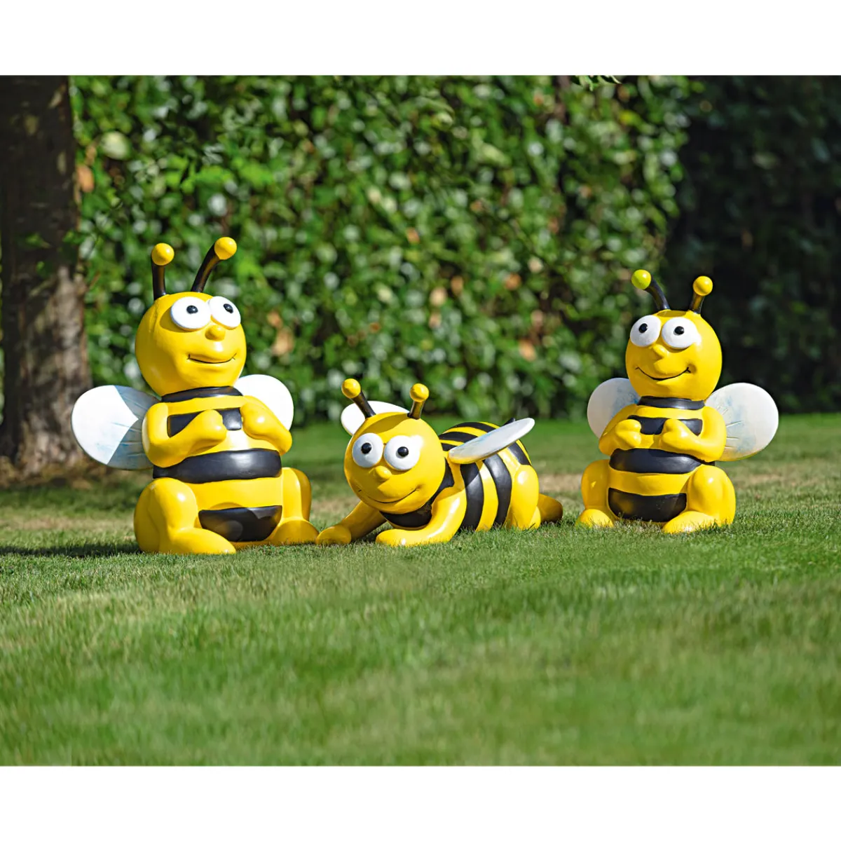 Best Gartenfigur Biene sitzend 26 x 47 x 30 cm