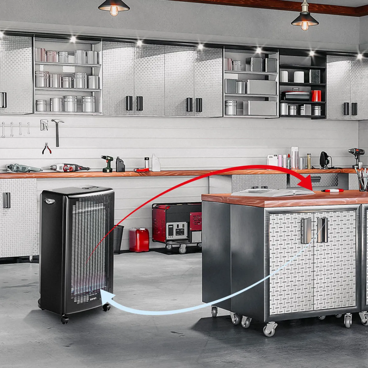 Rowi Gas Heizofen Blue Flame mit ThermostatHGO 4200/4 BFT Eco