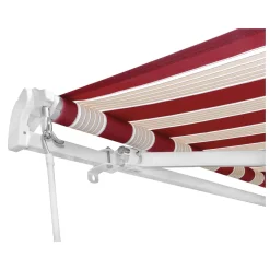 Clearance Gelenkarmmarkise Nizza rot-weiss 300 x cm