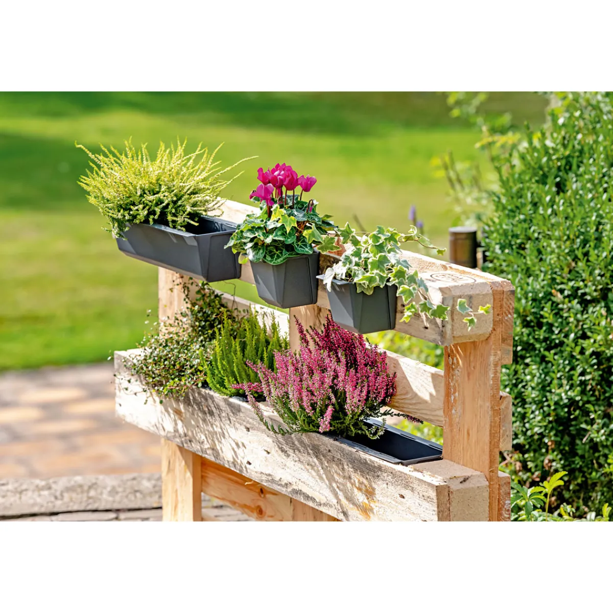 Geli Pflanzgefäß Easy 37 x 14 cm anthrazit
