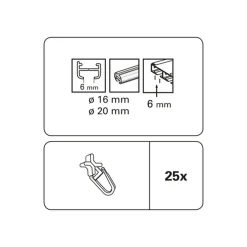 Discount Gardinia Gleiter für Aluschiene 25 Stück 13 mm