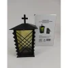 New Grablaterne Metall schwarz grünes Glas