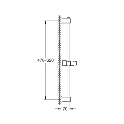 Clearance Grohe Brausestange Vitalio Universal 600mm