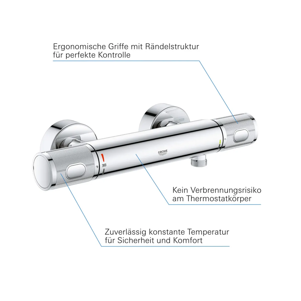 Clearance Grohe Brausethermostat Precision Feel chrom 31,3 cm