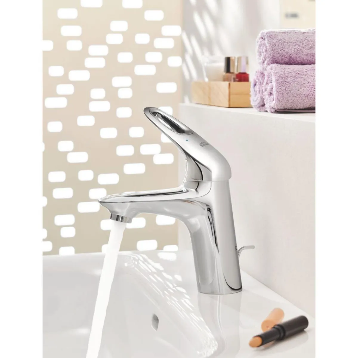 Hot Grohe Einhand-Waschtischbatterie Eurostyle S-Size Hebel offen chrom