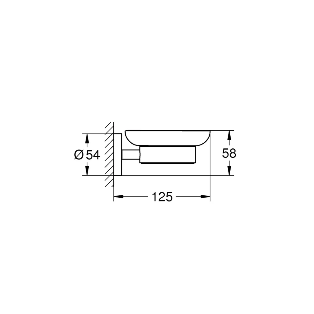 Clearance Grohe Halter mit Seifenschale Essentials 12,5 x 5,8 cm