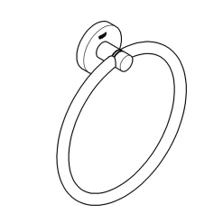 Outlet Grohe Handtuchring Essentials silber Durchmesser 18 cm