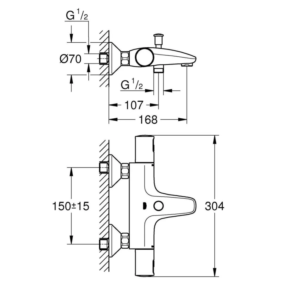 Online Grohe Thermostat-Wannenbatterie Precision Start