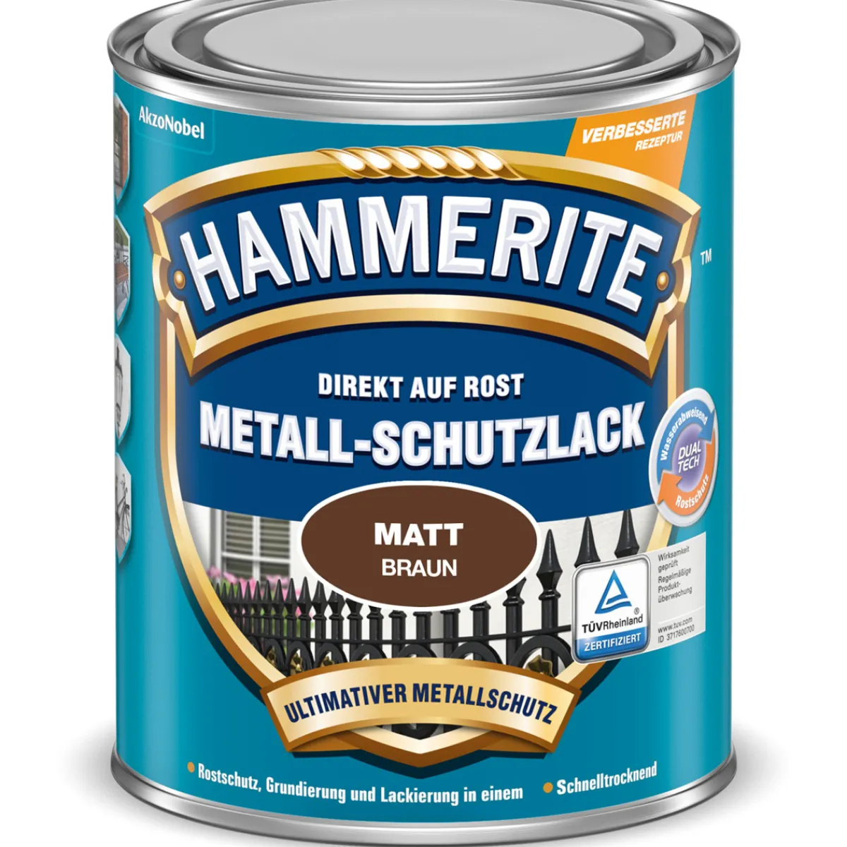 Online Hammerite Metallschutzlack braun matt 750 ml