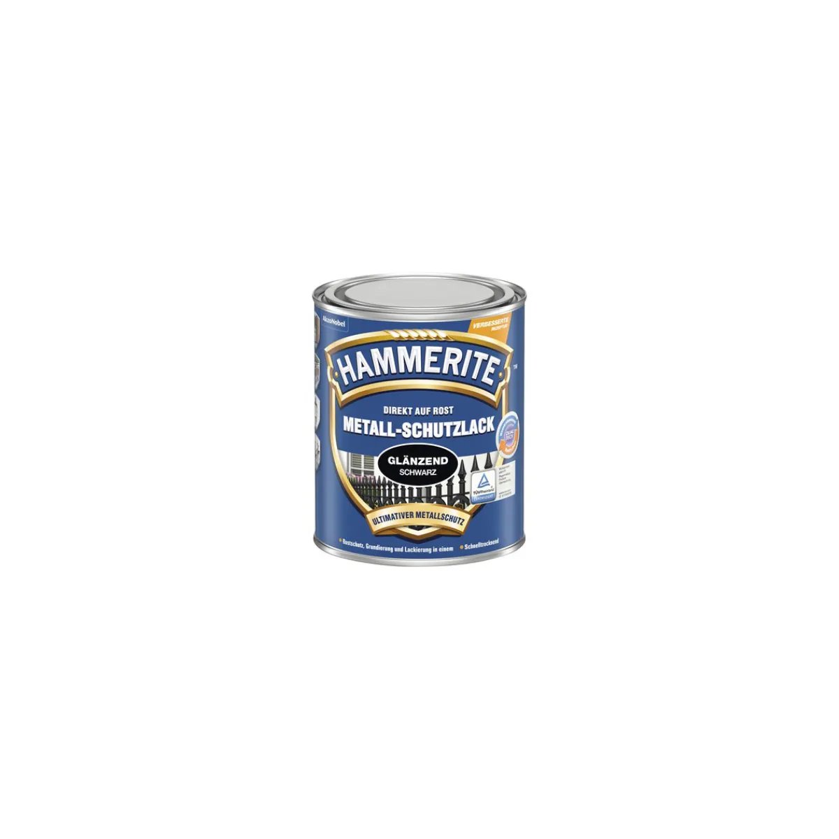Hot Hammerite Metallschutzlack schwarz glänzend 250 ml
