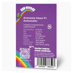 Discount Bud Voyage Hanfsamen BudVoyage Amnesia Haze F1 Auto3 Samen