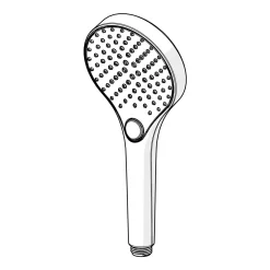 Online Hansa VIVA Handbrause viva chrom 3S ⌀110mm Durchfluss 12l/min