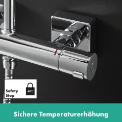 New Hansgrohe Duschsystem Vernis Shape mit Thermostat chrom