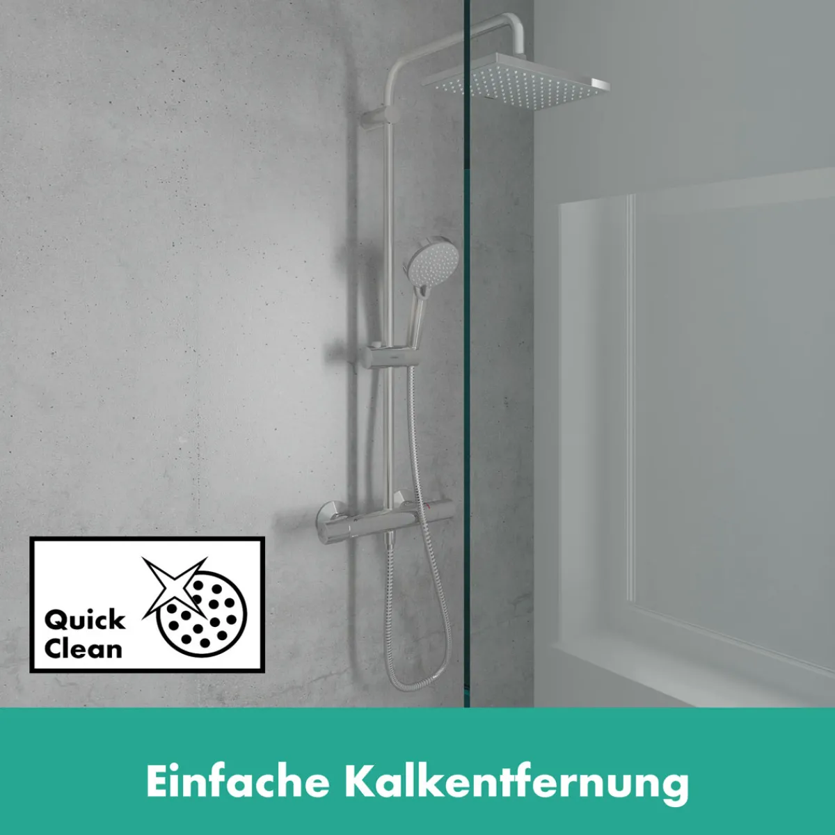 New Hansgrohe Duschsystem Vernis Shape mit Thermostat chrom