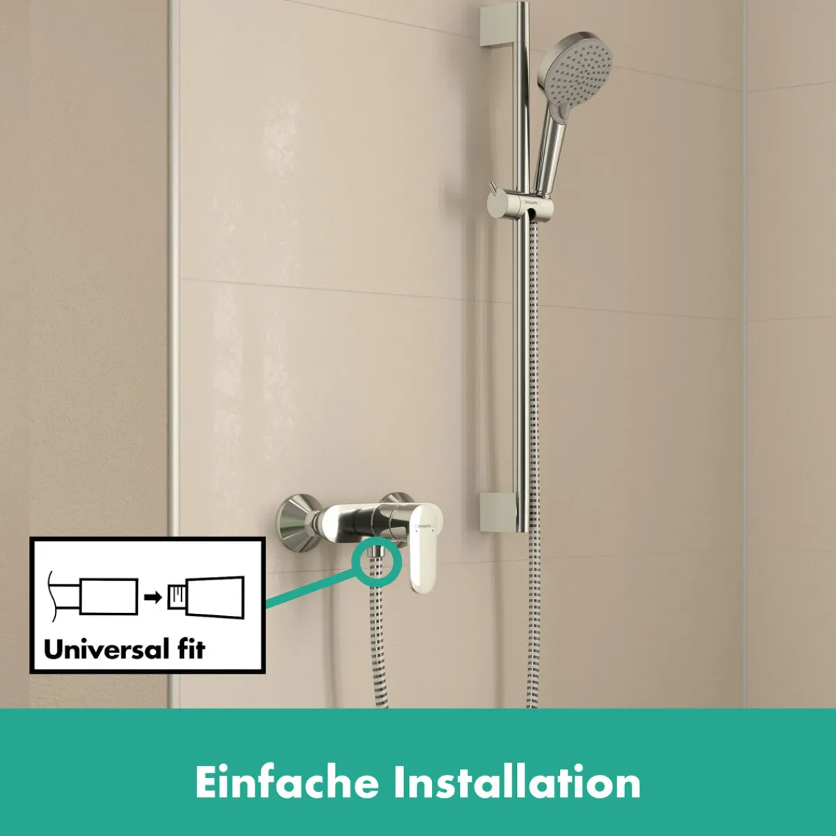 Hot Hansgrohe Einhebel-Brausemischer Vernis Blend Aufputz chrom