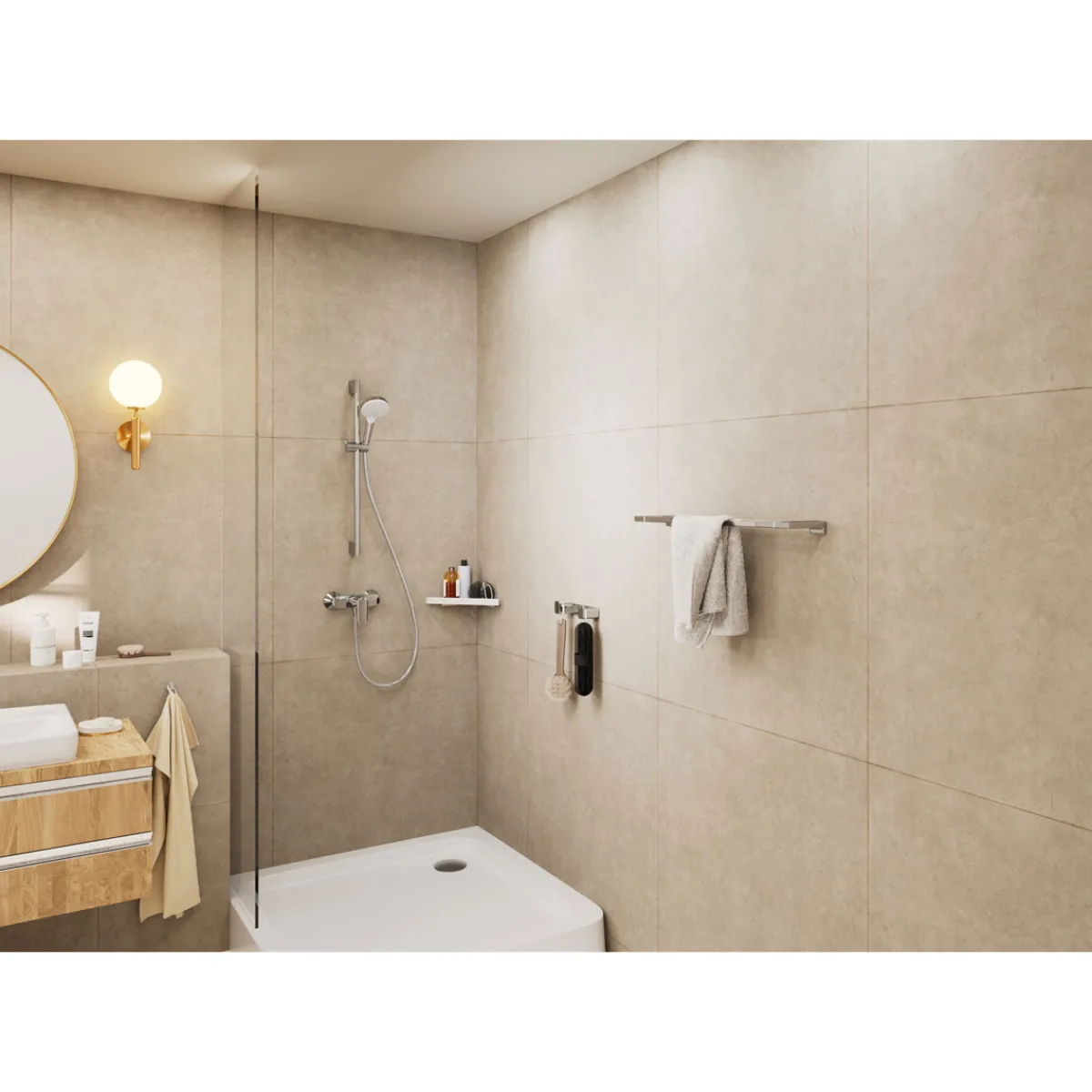Hot Hansgrohe Einhebel-Brausemischer Vernis Blend Aufputz chrom