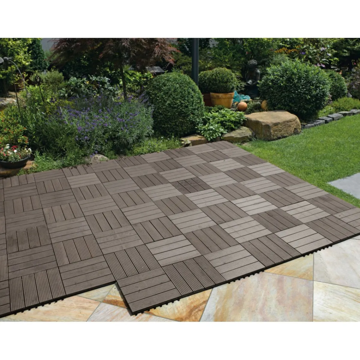 Clearance Hartmann WPC Fliese Anthrazit 30x30x2,2cm