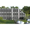 Online Hartmann Zaun Grundelement WPC/Alu 180x180 cm anthrazit / silber