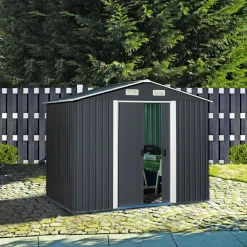 Best Hartmann Zaun-Grundelement WPC/Alu 180 x 180 cm anthrazit/silber