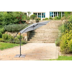 Online Haveson Ampelschirm Salerno 300 cm silber/grau