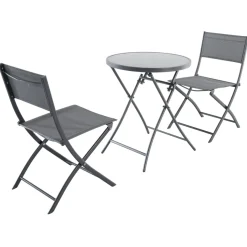 Clearance Haveson Balkonmöbel-Set Atlanta grau meliert