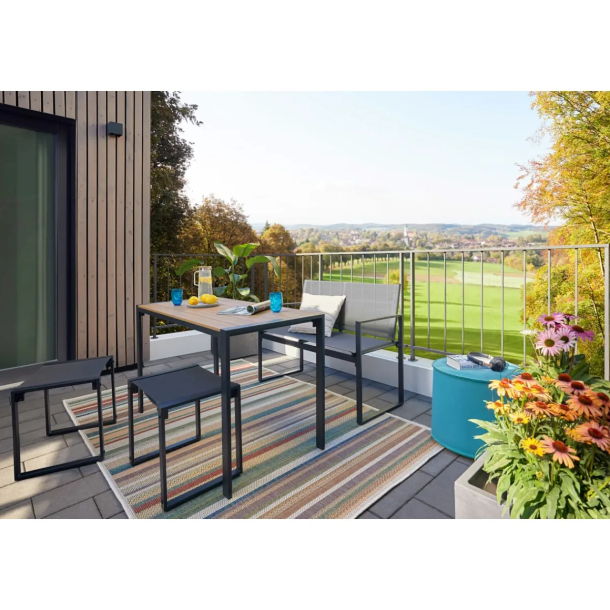 Best Haveson Balkon-Set Zürich 4-teilig