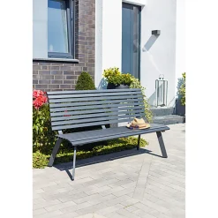 Best Haveson Gartenbank Halmstad anthrazit 150 x 89 x 63 cm