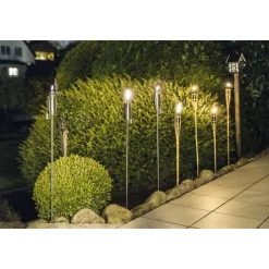 Outlet Haveson Lampenöl-Gartenfackel Edelstahl