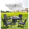Hot Haveson Marktschirm Udine silber-grau 210 x 140 cm