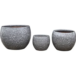 Discount Haveson Pflanztopf Glasierter Stein LxBxH 21 x 21 x 17 cm
