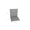 Clearance Haveson Sitzauflage Niederlehner 100x48x4cm hellgrau