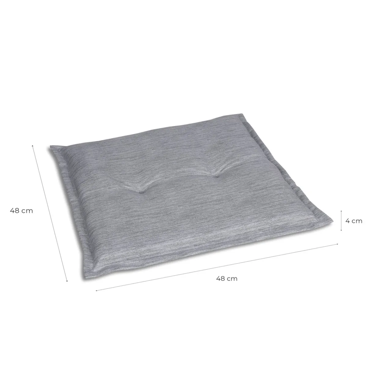 Online Haveson Sitzkissen Marlen 48x48x4cm hellgrau
