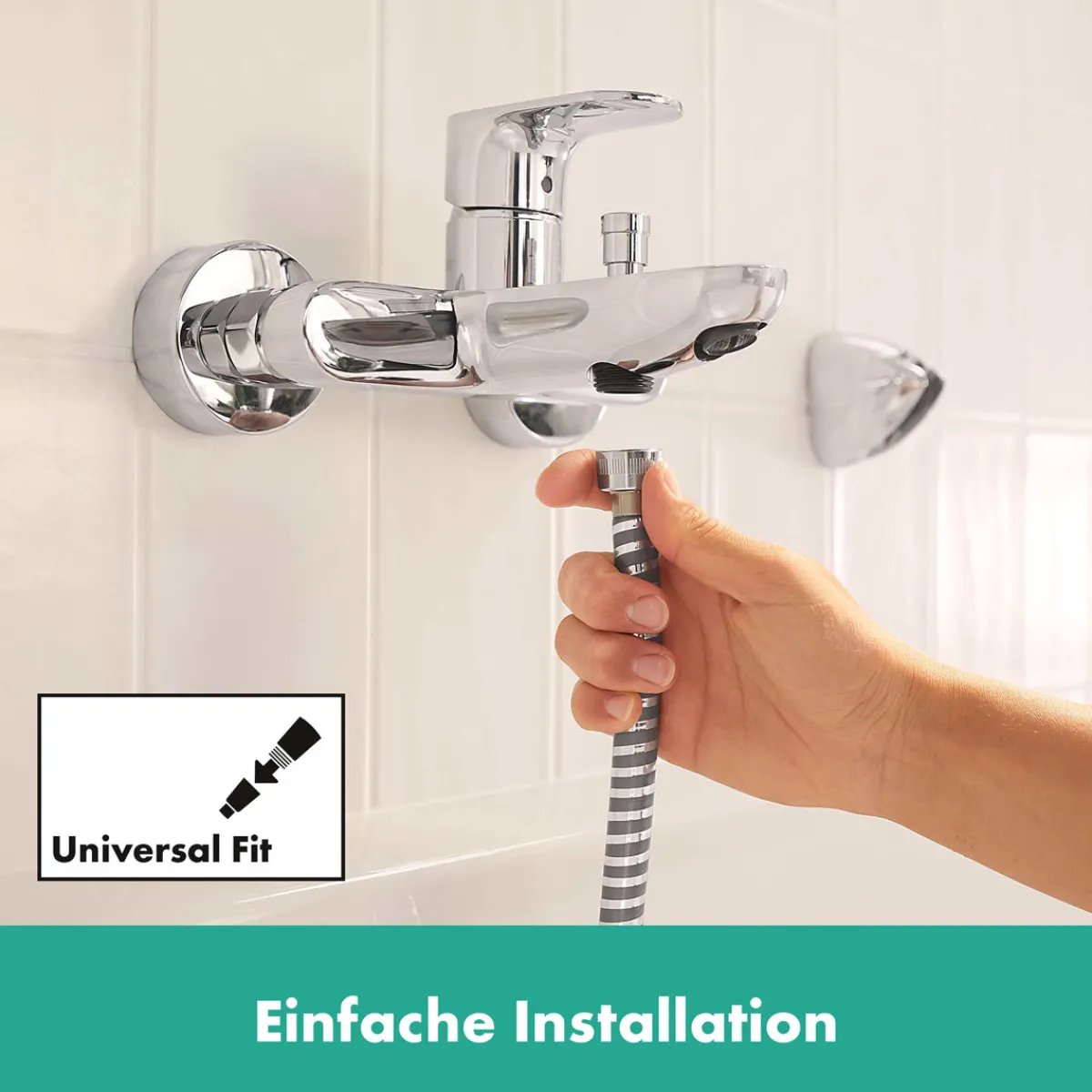 Sale Hansgrohe HG Wannenarmatur Rebris S,chrom,mitKeramik-Mischsystem,1/2" Brauseanschluss