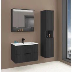 Clearance Hochschrank Amy, 35cm, 2 Türen, 1 Schublade