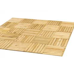 Hot Holzfliese Kiefer geriffelt braun 50 x 50 cm