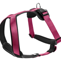 Discount Hunter Hundegeschirr Neopren himbeer-schwarz Größe S