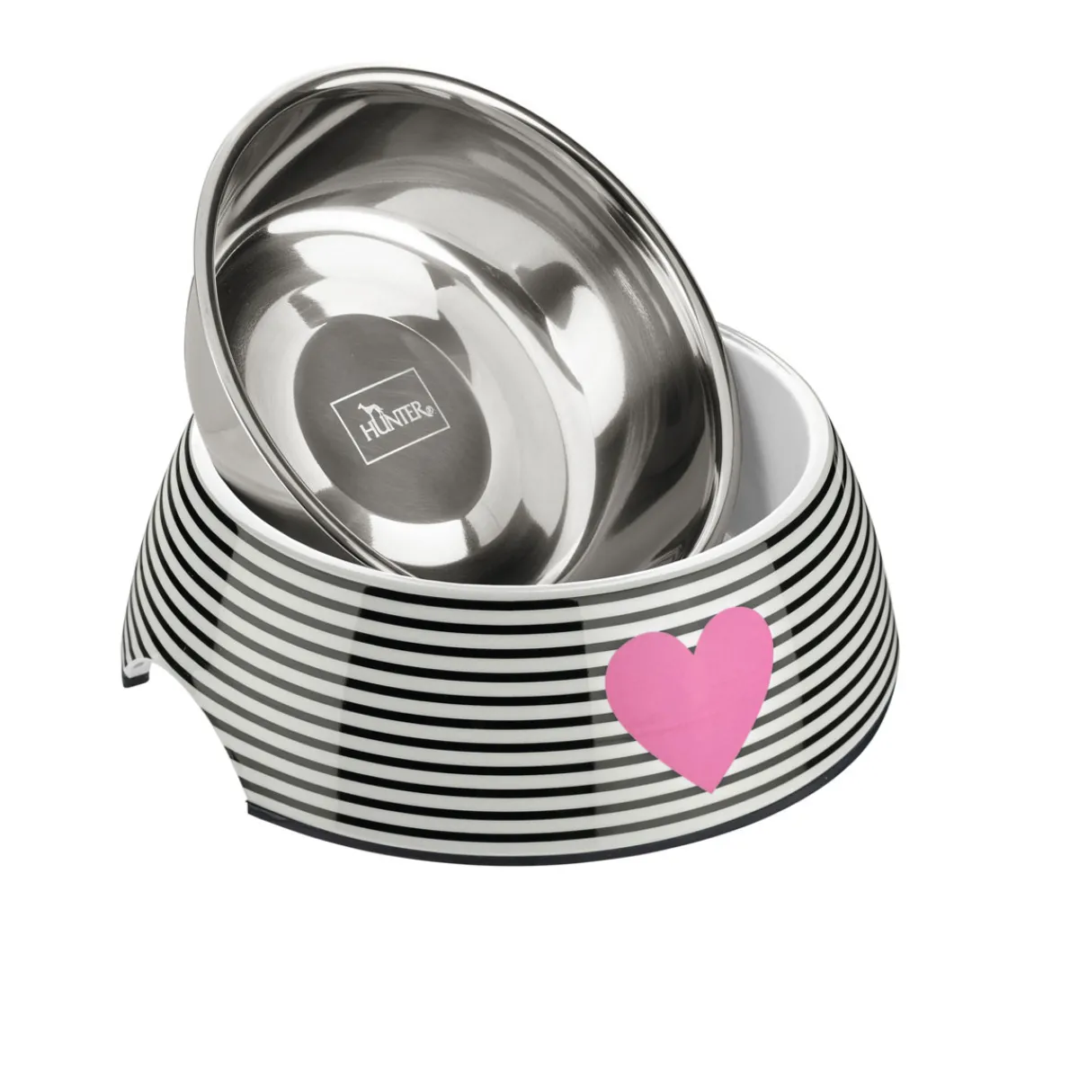 Sale Hunter Melamin-Napf Biri weiß-schwarz 700 ml